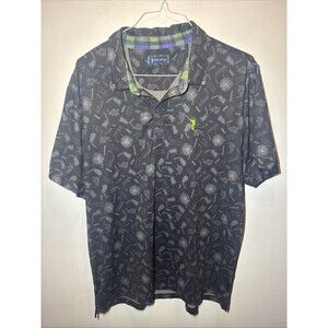 XL William Murray Golf Polo All Over Golf Print Men’s Performance